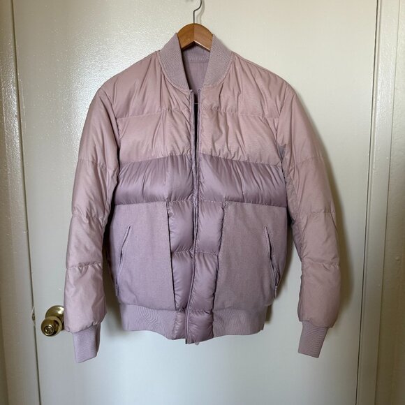 Lululemon Roam Far Reversible Wool Bomber Jacket In Porcelain Pink US 2 - Picture 2 of 8